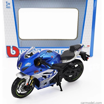 Bburago Suzuki Gsx r1000 R 2021 Modrá Stříbrná 1:18