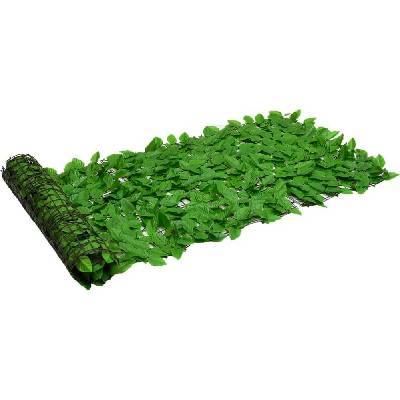 vidaXL Balkonová zástěna se mi listy 200 x 75 cm Zelená