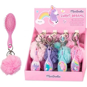 Aquarius Cosmetic Mини четка за коса с помпон, Martinelia, Малък еднорог, Асортимент (MA3021W)