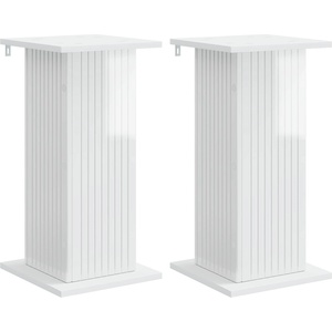 vidaXL Стойка за растения 2 бр. Бял гланц 30, 5 x 30 x 60, 5 см (899789)