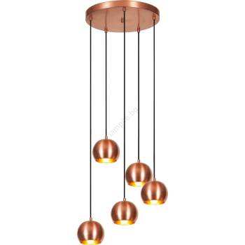 ASIR GROUP Пендел SIVANI 5xE27/40W/230V меден (AS2092)