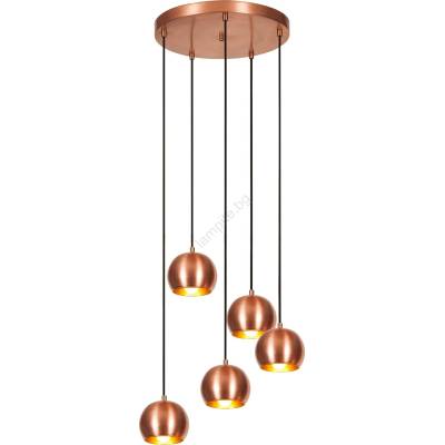 ASIR GROUP Пендел SIVANI 5xE27/40W/230V меден (AS2092)