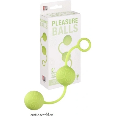 DreamToys Venušiny kuličky PLEASURE BALLS green - 3,6 cm