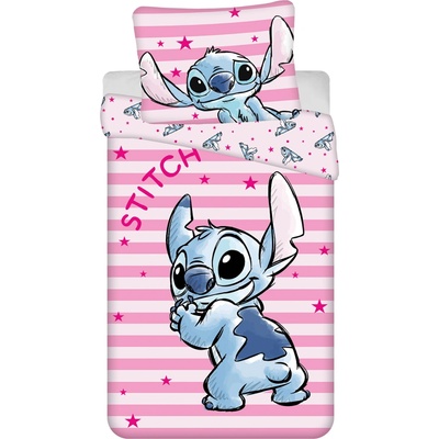 Halantex bavlna obliečky Lilo a Stitch "Pink Stars" 140x200 70x90