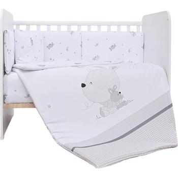 Lorelli Бебешки спален комплект Lorelli - Smile, Little Rabbits, сив (20801156601)