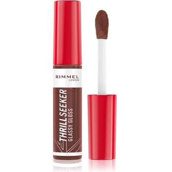 Rimmel Thrill Seeker Glassy Gloss блясък за устни за по-голям обем цвят 800 Chocolate Glaze 10ml