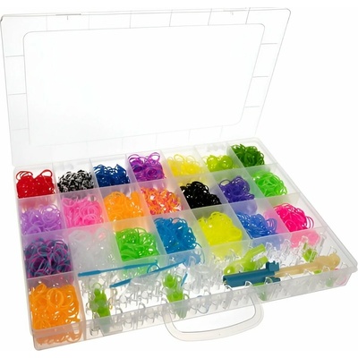 Kruzzel 18082 Gumičky na výrobu náramků 4400 ks + tkalcovský stav – Zboží Dáma