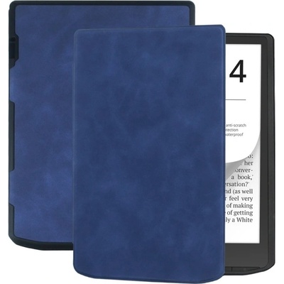 Protemio SOFT Zaklápacie puzdro Pocketbook InkPad 4 743G / InkPad Color 3 743K3 / InkPad Color 2 743 75340 tmavomodré
