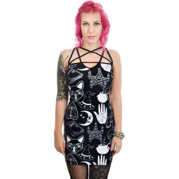 Image 1 of TOO FAST Рокля дамски' too fast - pentagram - ВЕЩИЙСКИ woman0occult СИМВОЛИ - wdpe-r-ЖЕНА