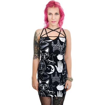 TOO FAST Рокля дамски' too fast - pentagram - ВЕЩИЙСКИ woman0occult СИМВОЛИ - wdpe-r-ЖЕНА