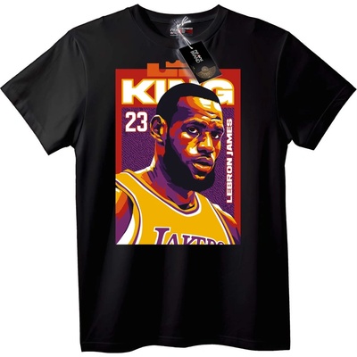 NOONEBRAND Тениска LeBron James Крал 23 - 2XL, White