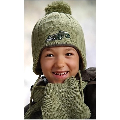Harasim dětská čepice a šála zelená