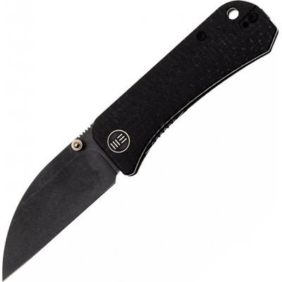 We Knife Banter Blackwashed CPM S35VN Černá Burlap Micarta Linerlock WE19068J-1
