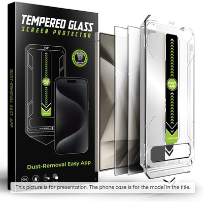 Techsuit Протектор за Samsung Galaxy S25 / Galaxy S24 - Techsuit - [Съвместим с отключване с пръстов отпечатък] TitanGlass CrystalHD (2 броя) - Privacy