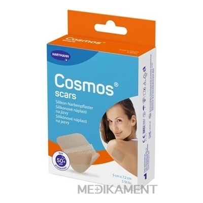 Hartmann Cosmos scars silikónová náplasť na jazvy 5 x 7,2 cm s UV faktorom 50+ 5 ks