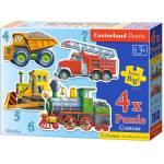 Castorland - Puzzle 4v1 Vehicles - 1 - 39 piese