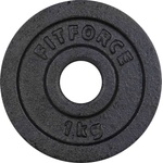 Fitforce ДИСК ЗА ЩАНГА 1 КГ ЧЕРЕН 30 ММ 1 kg