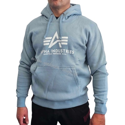 Alpha Industries Basic Hoody pánska mikina grey blue