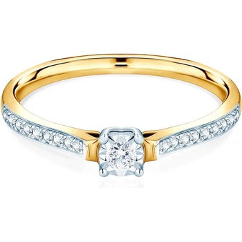 Image 1 of SAVICKI Годежен пръстен Savicki: двуцветно злато, диамант