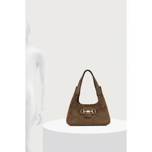 GUESS чанта дамска от имитация на велур SUNSET (HWSG23.14010) - answear - 234,50 лв