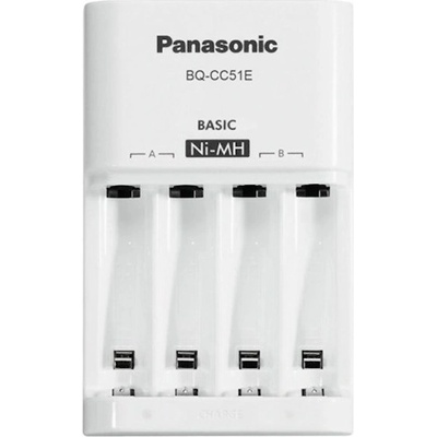 Panasonic Eneloop Charger BQ-CC51E - зарядно с 4 гнезда за презареждаеми батерии AA и AAA (бял)