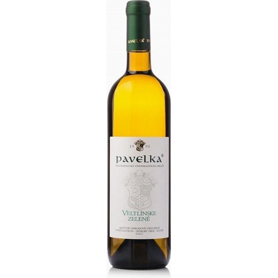 Pavelka Veltlínske Zelené NZ 12,5% 0,75 l (čistá fľaša)