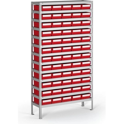 Corping Regál s plastovými boxy ShelfBox, 2000 x 1000 x 400 mm, 60x box E
