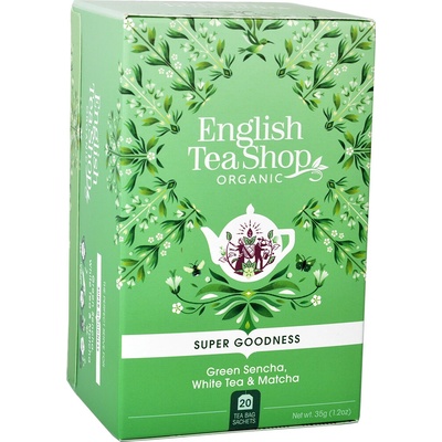 English Tea Shop Čaj Sencha Bílý čaj a Matcha 20 sáčků BIO 35 g