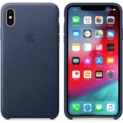 Apple iPhone XS Max Leather cover midnight blue (MRWU2ZM/A)