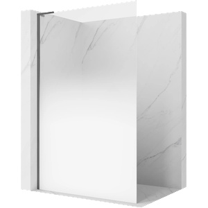 Mexen Kioto L Панел за душ Walk-in 90 x 200 см, омбре бяло 8 мм, оръжеен сив матов (800-090-103-66-86)