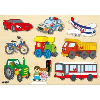 Woodyland Puzzle на дъска - Превозни средства