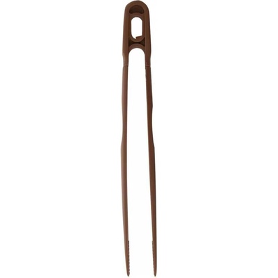 Pinzeta-obracečka silikon 30 cm hnědá