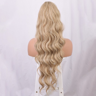 Ponytail vlnitá so sťahovacou gumou - blond
