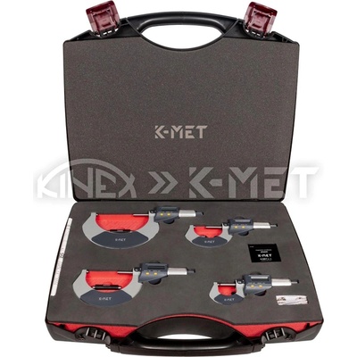 K-MET Комплект дигитални микрометри k-met sk777-45-100 - 0-100 мм, 0, 001 мм (sk777-45-100)