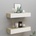 vidaXL Стенни рафтове за чекмеджета, 2 бр. , дъб и бяло, 60x23, 5x10 см, MDF (330264)