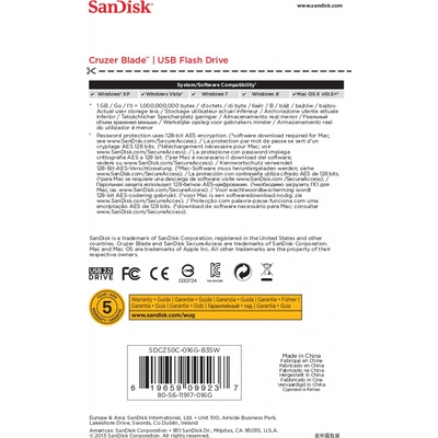 SanDisk Cruzer Blade 16GB SDCZ50C-016G-B35W