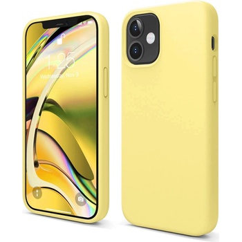 elago Soft Silicone Case - силиконов (TPU) калъф за iPhone 12 mini (жълт)