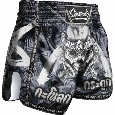 8 Weapons Muay Thai šortky Bone Island čierne