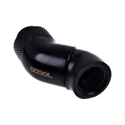 Alphacool Ъглов адаптер Alphacool Eiszapfen, 2 x 45°, G1/4 външна към G1/4 вътрешна резба, Черен мат (1011179)