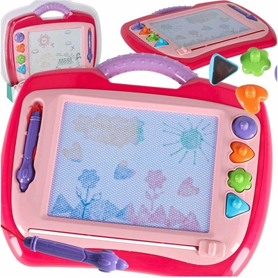 KIK KX4676 Kreslící tabulka s perem a razítky růžová