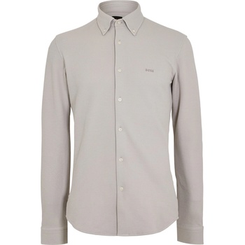 HUGO BOSS Риза с дълъг ръкав Boss Mens BOSS ORANGE Slim Fit Buttoned Long Sleeve Shirt - Grey 070