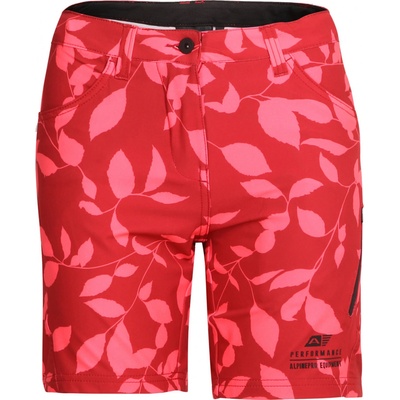 Alpine Pro dámské softshellové šortky Morca červené
