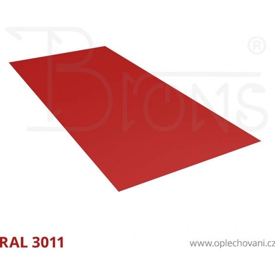 Brons Rovinný plech 900 x 2000 mm vínově červená