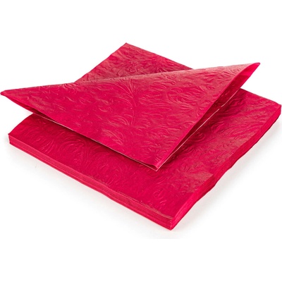 Banquet ubrousky 33x33cm reliéf BORDO 3V 20ks
