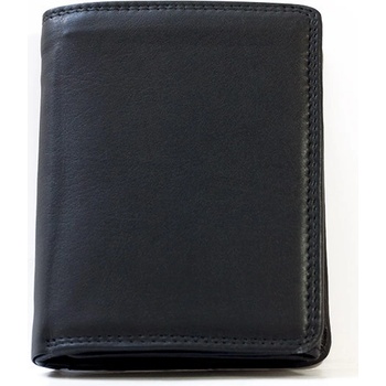 Kvalitní kožená peněženka HMT s látkovou podšívkou černá