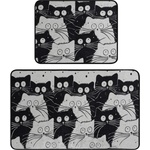 Foutastic Черни/сиви килими за баня в комплект 2 бр. 60x100 cm White Cats - Foutastic (359CHL2378)