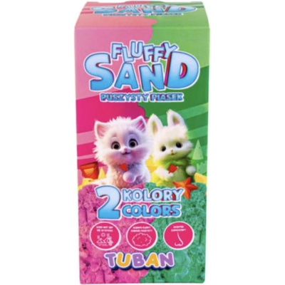 Tuban Fluffy piesok 2 x 70g ružová a zelená