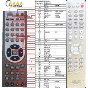 GENERAL MARANTZ DV4003 - съвместимо дистанционно управление на марката General (DV4003) Дистанционно
