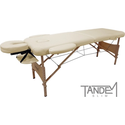 Tandem Skládací masážní stůl Basic-2 Slim Barva: krémová 186 x 60 cm 13 kg 2 barvy – Zbozi.Blesk.cz