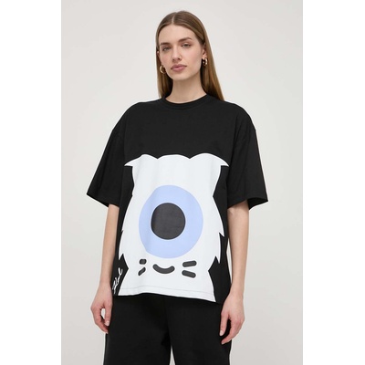 Karl Lagerfeld Памучна тениска Karl Lagerfeld x Darcel Disappoints в черно (241W1762)